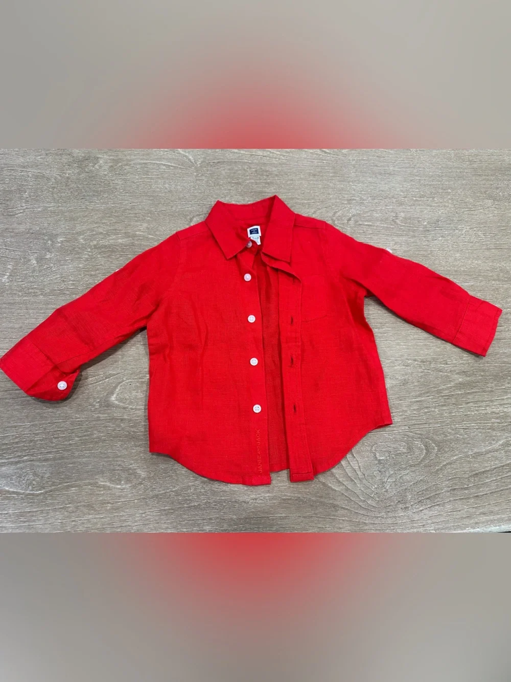 Janie and Jack Red Button-Down Shirt